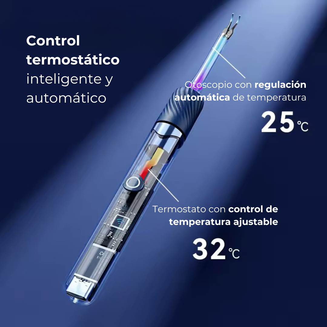 Limpiador de Oídos Inteligente Inalámbrico con Cámara 4K (Android / iOS)